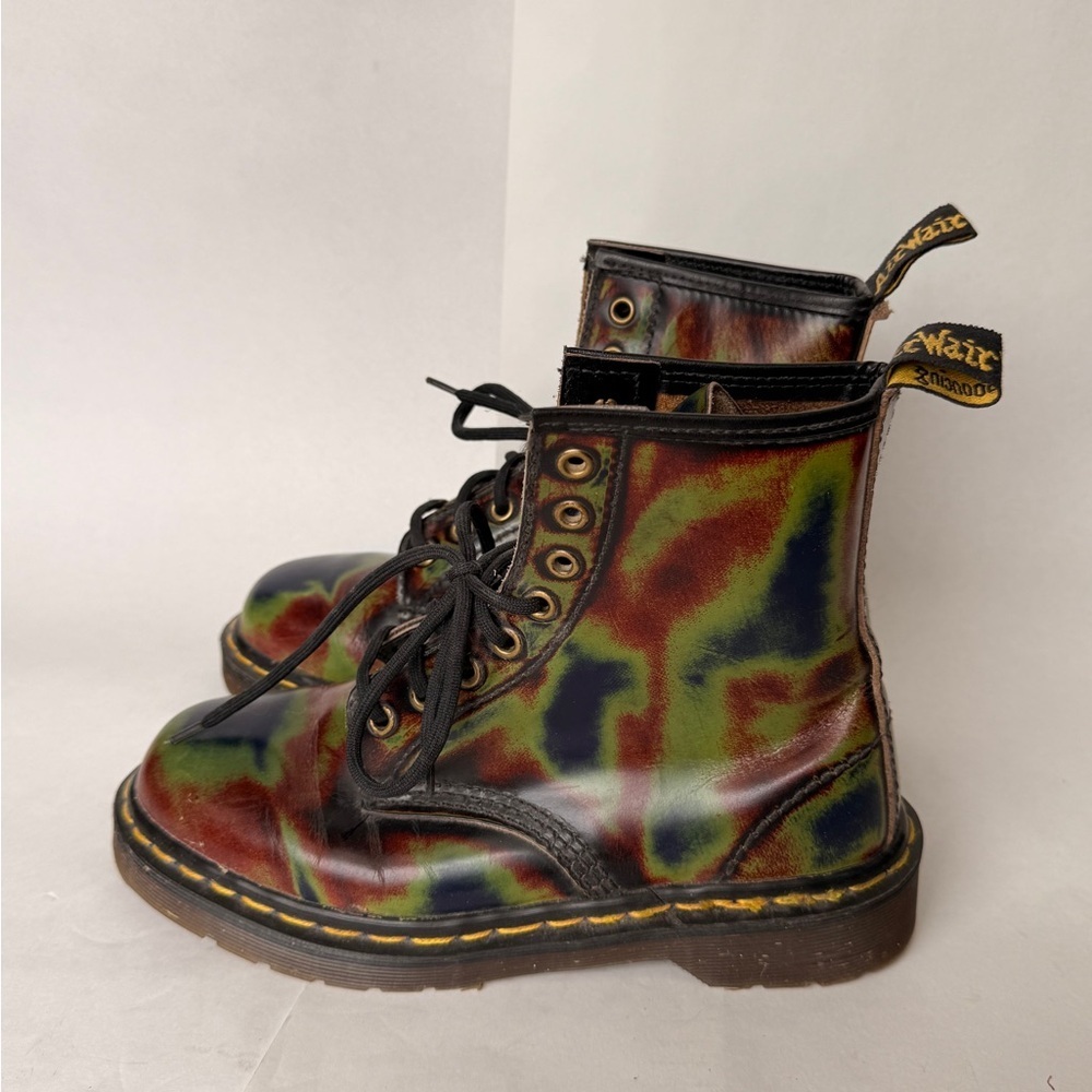 Dr. Martens 1460 Multi-Color Rub-Off Leather Boots Women’s UK Size 5 AirWair - Picture 6 of 7